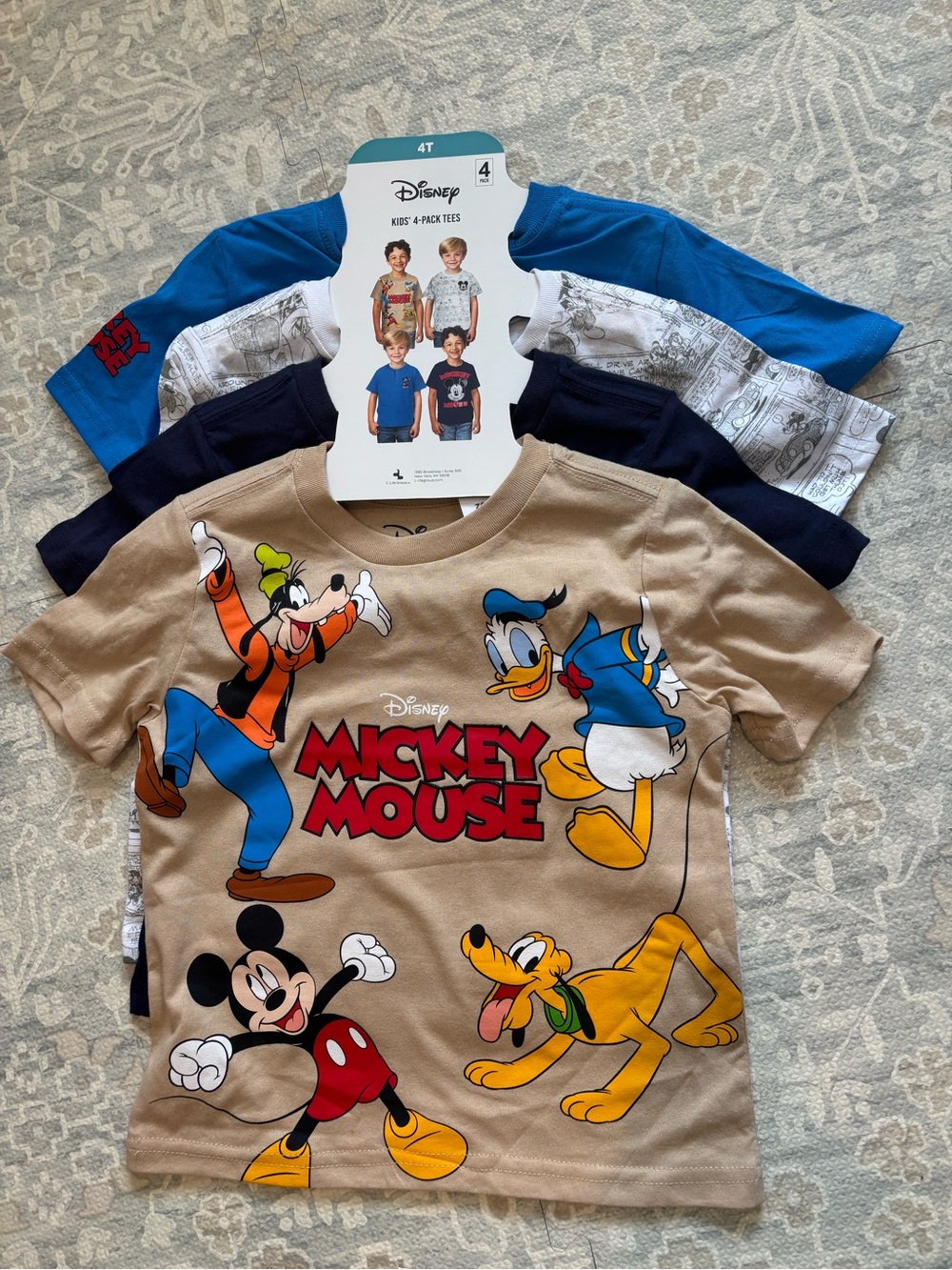 Disney Mickey Mouse 4 pack t shirts- size 4T